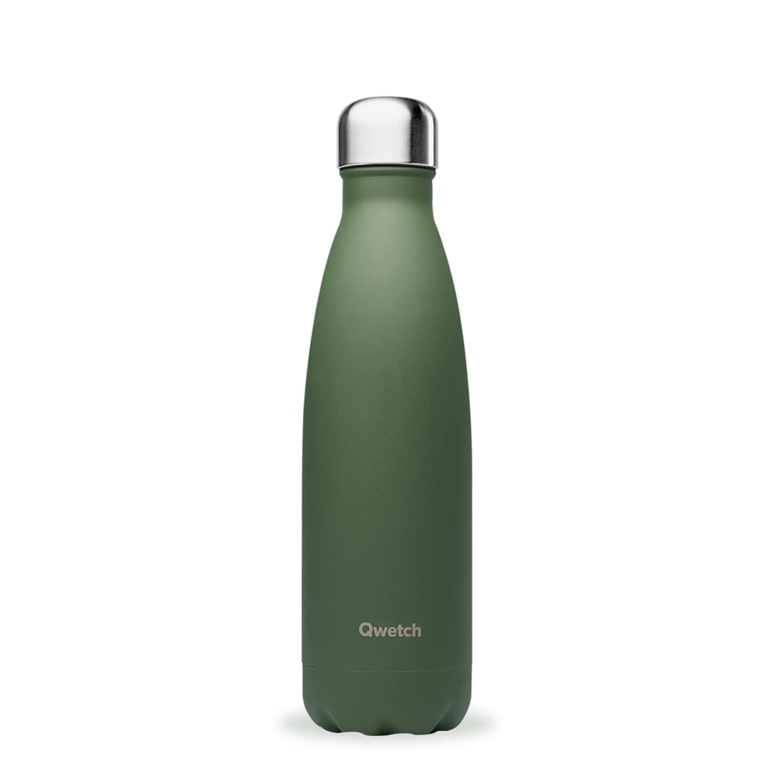 Qwetch - Insulated Originals Bottle - Khaky 500 ml - Stainless Steel Water Bottle - 24h Cold and 12h Hot - Leakproof, BPA Free & Reusable for Sports & Travel