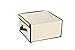 Juvale Storage Bins - 3-Pack Small Foldable Storage Cubes, Decorative Fabric Storage Bins with Lids and Clear Windows, Household Organization, Closet, Office Supplies, Beige, 12 x 12 x 6.5 Inches