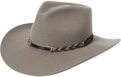 Stetson and Dobbs SWGRBL-2132 Men's Grey Bull Cowboy Hat, Grey Mix