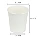 [100 Pack] 4 Oz Disposable White Paper Cups with White Lids - On the Go Hot and Cold Beverage All-Purpose Sampling Portion Cup for Coffee, Espresso, Cortado, Water, Juice and Tea, Food Grade Safe