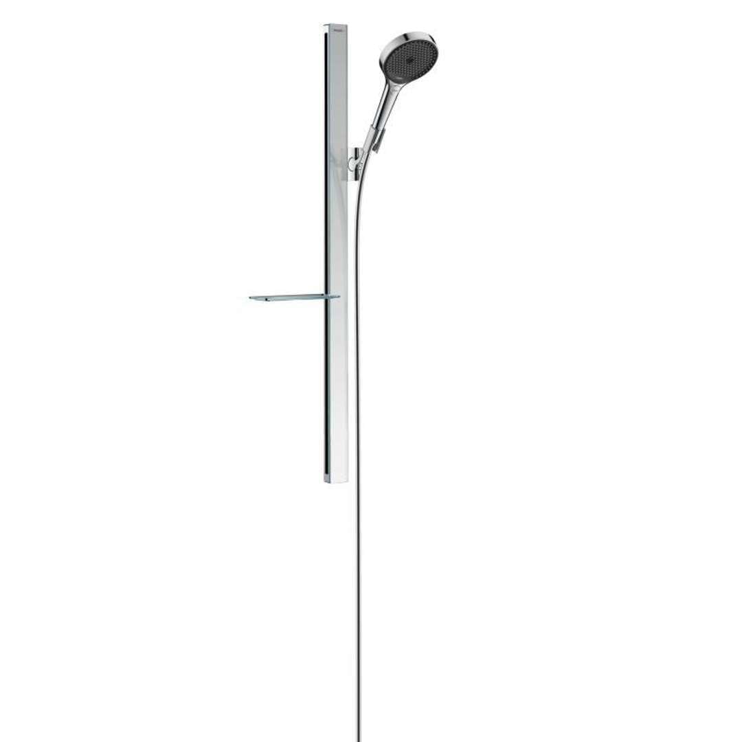hansgrohe 27671000 Rainfinity Shower set 130 3 Sprays with Shower Rail 90 cm and soap dish, Chrome