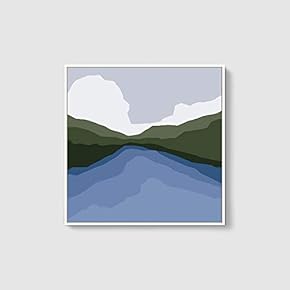 Framed Canvas Wall Art Natural Scenery Canvas Prints Home Artwork Decoration for Living Room,Bedroom - 16x16 inches