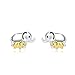 Angel caller Elephant Stud Earrings Sterling Silver Hypoallergenic Mini Cute Mother and Daughter Elephant Gifts for Women