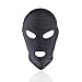 LUOEM Full Cover Zentai Hood Mask Elastic Black Breathable Open Eyes Open Mouth Face Cover Blindfold Mask Halloween Cosplay Costume Hood Unisex Headgear Size M