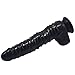 FAAK Suction Silicone Animal Dildo with Textures Ridges Stimulating Bumpy Adult Sex Novelties Dildo Artificial Big Size Black Dildo Silicone Made Soft Flexible