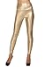 Avidlove Women Faux Leather High Waist Leggings Skinny Pencil Pants Thick Thick-Gold (FBA) M = US S