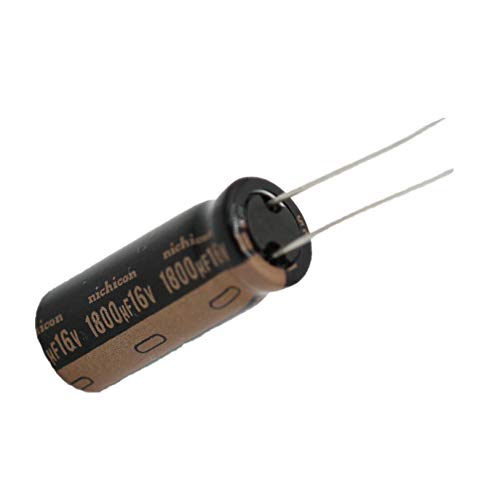 1800uF 16V Nichicon Radial Electrolytic Capacitor, 105 C (Pack of 10