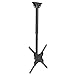Mount Factory Universal Tilt and Swivel Ceiling TV Mount Bracket with Adjustable Pole Height fits most 26