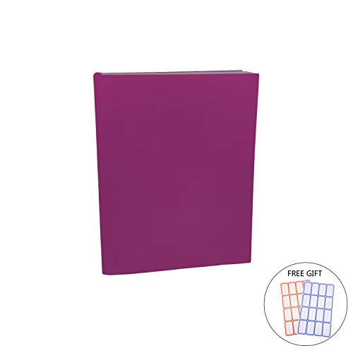 Rose Red Stretchable Jumbo Book Covers, Washable Durable Reusable Book Protector fits Hardcover Textbooks up to 9.5" X 14" School Supply with Free Sticker Labels (1 Pack, Rose Red)