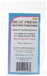 Bulk Buy: Heat Press Batting; Inc. Heat Press Batting Together 3/4'X 10 Yards White (6-Pack)