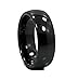 MJ Metals Jewelry Beautiful Black Ceramic 8mm Wedding Band Classic High Polished Ring Size 7