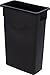 Carlisle FoodService Products 34202303 TrimLine Rectangle Waste Container Trash Can Only, 23 Gallon, Black