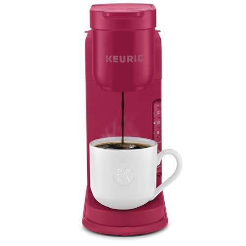 Keurig K-Express Cafetera de cápsulas K-Cup de una sola porción, 3 tamaños de preparación, función de botón fuerte, depósito extraíble de 42 oz, color baya navideña