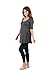 R&C Womens Draped Maternity Tunic Top - Made in USA, Charcoal, Medium