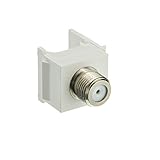 SkuBros Keystone Insert, White, F-pin Coaxial Connector, F-pin Female Coupler - Blank Decora Inline Coupler Jack Modular USB Outlet Wall Plate Conductor