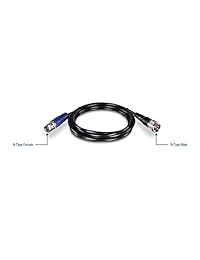 TRENDnet LMR400   Cable tipo N macho a tipo N hembra resistente a la intemperie, Negro