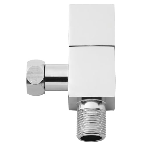 Wirquin 10724142 Robinet d'arrĂȘt Ă©querre carrĂ© 1/4 Tour en laiton Pour Chasse D'eau wc, chromĂ© Square Turn Stop Valve Brass for Toilet Cistern, Chrome-Plated
