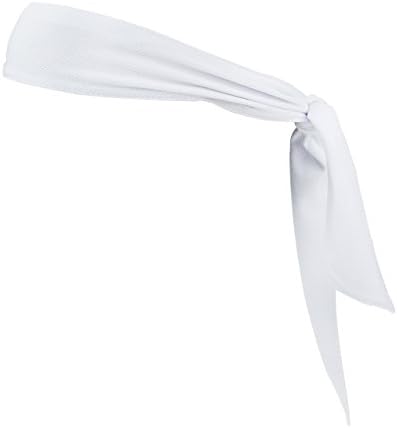 VOROY Hairband Men / Sports Headbands / Tie Headband Performance Stretch &amp; Moisture Wicking (White)