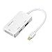 OMorc 3-in-1 Mini DisplayPort Thunderbolt to DVI VGA HDMI TV Adapter Cable for Apple iMac and MacBook Surface Book Surface Pro 3/4 ThinkPad X1
