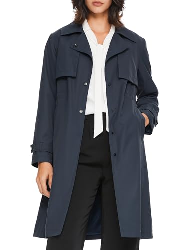 Orolay Women's Mid-Length Single-Breasted Windproof Trench Coat with Adjustable Cuffs Slit Back Hem Overcoat