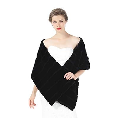 BEAUTELICATE Faux Fur Shawl Bridal Wrap Wedding Women Stole Bridesmaids Winter Cover Up S77 (5 Colors) BEAUTELICATE Faux Fur Shawl Bridal Wrap Wedding Women Stole Bridesmaids Winter Cover Up S77 (5 Colors)