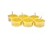 ELITE SELECTION Clear Cup Yellow Tea Light Candles Bulk Candles Pack of 48 - Pure Refined Bees Wax for Smokeless Burning - 4.5 Hour Long Burning Tealight Votive Candles - for Holiday, Home Decoration