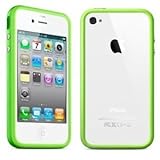 Bumper Case for Apple iPhone4 - Bumper with chrome buttons for volume and power - Green