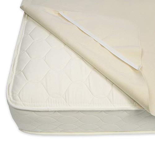 Naturepedic Organic Waterproof Protector Pad with Straps - Twin -Beige  38"x 75" (Certified Refurbished) - Thumbnail 2