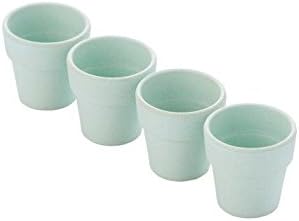Adomo PV-BAM-6095 Egg Cups, Bamboo/Fibre, Blue