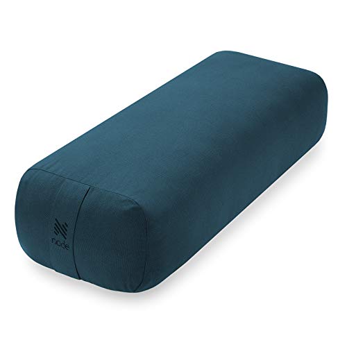 Node Fitness Organic Cotton 25″ x 12″ Rectangular Yoga Bolster – Teal