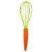 Crunch! The Unique Carrot Whisk by Friendly Chef Kitchen - Silicone Whisk for Kids Cooking Supplies, Gag Gifts, House Warming Presents, Funny Novelty Gifts, Milk Frother or Egg Whisks