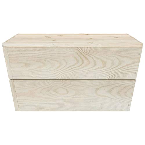 Tidyard 4-TLG. Garten-Paletten-Lounge-Set Loungemöbel Terrasse Ecksofa Terassenmöbel Modulares Palettensofa Eckteil Gartenset Imprägniertes Fichtenholz – Bild 7