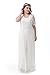 Nemidor Women's Full Lace Plus Size Wedding Maxi Dress White(5XL, 18plus)