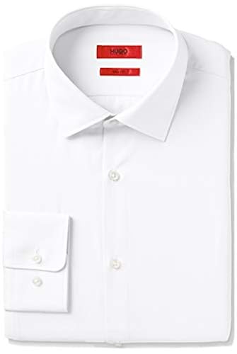 HUGO by Hugo Boss mens Dress Button Down Shirt, New White,