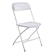 Giantex Set of 5 Plastic Folding Chairs Wedding Party Event Chair Commercial (White Style 2)