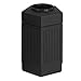Safco Products Canmeleon Outdoor/Indoor Open Top Pentagon Trash Can , Black, Five Fluted Panels, 30-Gallon Capacity primary