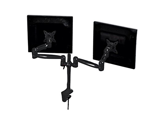 MonopriceDual Monitor Desk Mount Bracket (max 18 lbs per arm, 15~22 inch) - Black