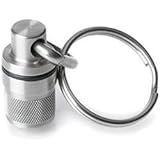 GUS Micro Pill Fob, Made in USA, Stainless Steel Keychain Pill Holder, Holds Two Emergency Aspirin, Ultra Compact Design