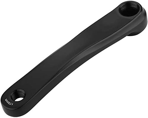 Photo 1 of Aluminium Alloy Crank Arm Set - 170mm Left Arm Replacement for Mountain & Road Bikes, Horizontal Square Hole (Black)