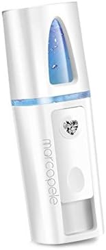 Humidifier Rechargeable Water meter spray steam face device portable hot and cold double spray home beauty Mini Facial Nano , White