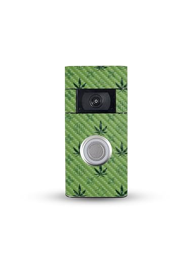 MightySkins Carbon Fiber Skin Compatible with Ring Video Doorbell (2nd Generati…