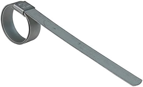 Dixon F Series Stainless Steel Pre-Formed Center Punch Band Clamps, 3/8" Bandwidth - 1-3/8" ID (100 pack)