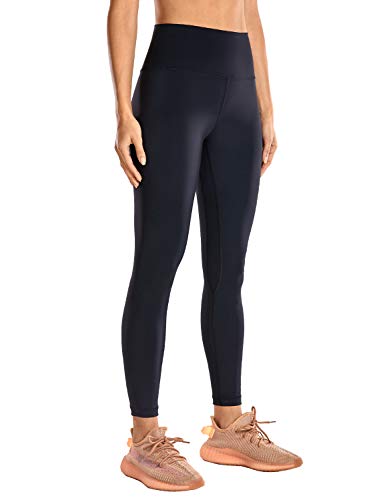CRZ YOGA Women’s 7/8 High Waisted Yoga Pants Workout Leggings Naked Feeling I-25 Inches Black M