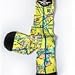 Airplane Chart Map Socks for Commercial Pilots and Plane Enthusiasts