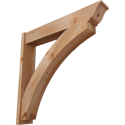8"W x 44"D x 44"H Thorton Rough Sawn Traditional Outlooker, Western Red Cedar