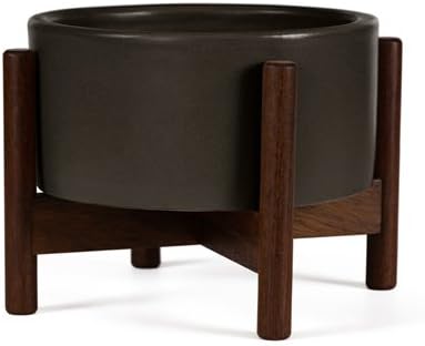 Case Study Desk Top Cylinder with Wood Stand (Charcoal)