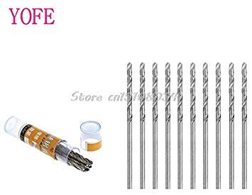 Generic 10PCS 0.5-3mm Micro HSS Twist Drilling Straight Shank Electrical Drill Bits New -S018 High Quty