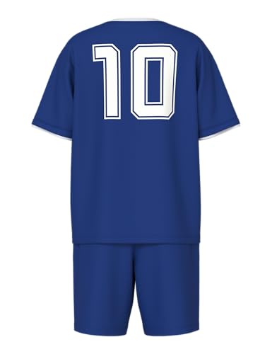 Name IT Short Set Nknhiteam-Pantalones Cortos, Surf The Web, 122/128 cm Unisex niños