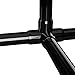 FORMUFIT 1-1/4” 4-Way Tee Furniture Grade PVC Fitting in Black, Made in USA, UV-Resistant, Impact-Proof, 1.660” Actual Socket Diameter (Pack of 4) - F1144WT-BK-4