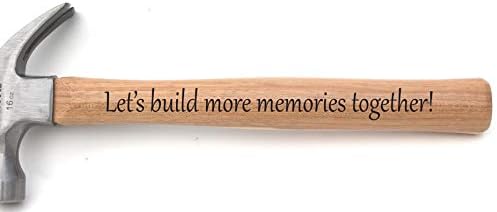Building Memories Hammer - Personalized Hammer for Wedding or Anniversary or Birthday - Engraved Hammer Building Memories - Unique Gift for Dad Grandpa Uncle Brother or any Men